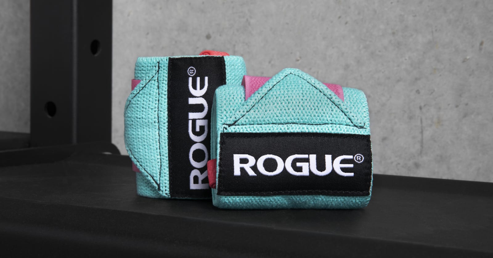Rogue Wrist Wraps Aqua / Pink Rogue Fitness